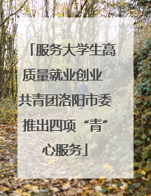 服务大学生高质量就业创业 共青团洛阳市委推出四项“青”心服务